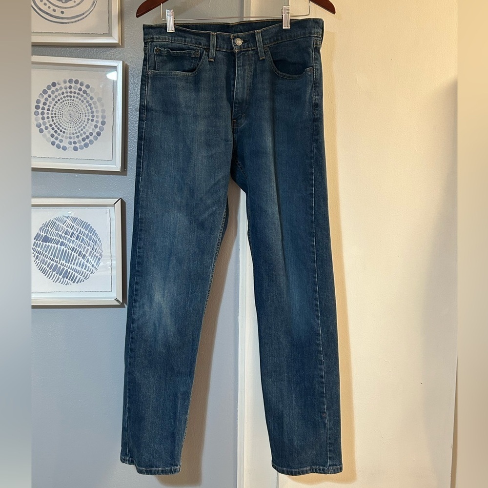 Levi's 505 Men’s Straight Leg Blue Jeans Size 34 X 32 (see measurements)